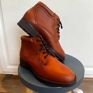 Vintage‎ High Sierra Leather Ankle Boots Casual Lace Up Brown Mens Size 9M